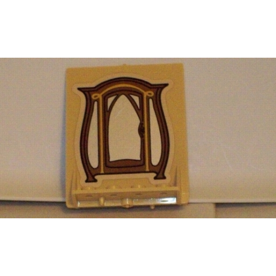 Door 2 x 5 x 5 Swivel, Bracket Base with HP Mirrored Wardrobe Pattern (Sticker) - Set 4752