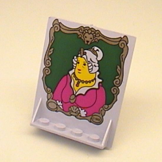 Door 2 x 5 x 5 Swivel, Bracket Base with HP Portrait of Fat Lady Pattern