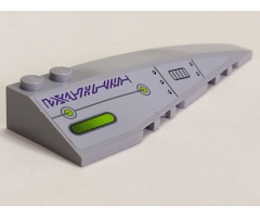 Wedge 10 x 3 Right with Alien Ship Hull Pattern (Sticker) - Set 7051