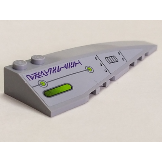 Wedge 10 x 3 Right with Alien Ship Hull Pattern (Sticker) - Set 7051