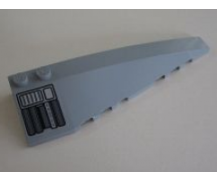 Wedge 10 x 3 Right with Silver Machinery Pattern (Sticker) - Set 8036