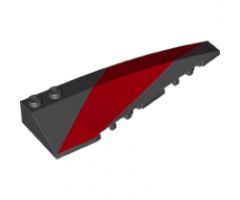 Wedge 10 x 3 Right with Red Stripe Pattern