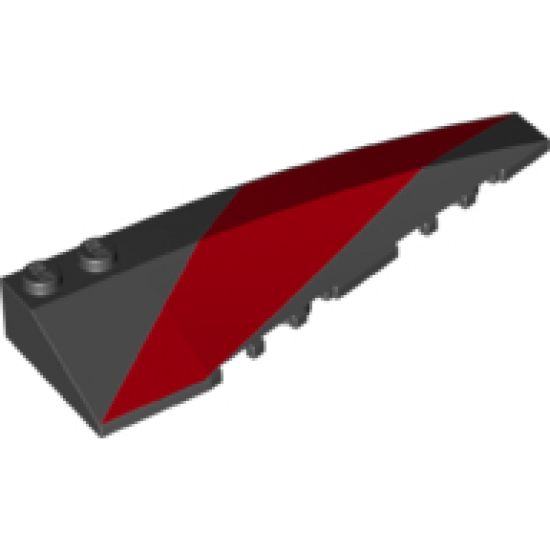 Wedge 10 x 3 Right with Red Stripe Pattern