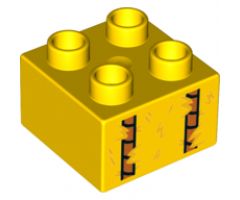 Duplo, Brick 2 x 2 with Hay and 2 Baling Straps Pattern