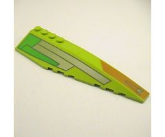 Wedge 12 x 3 Right with Silver, Green, Orange Pattern (Set 7133)