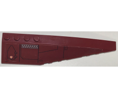 Wedge 12 x 3 Right with SW Jedi Scout Fighter Hull Plates Pattern (Sticker) - Set 75051