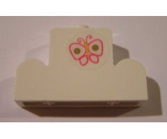 Brick, Modified 1 x 4 x 2 Center Stud Top with Butterfly Pattern (Sticker) - Set 7578