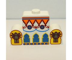 Brick, Modified 1 x 4 x 2 Center Stud Top with Orient Arches, Minifigures Pattern
