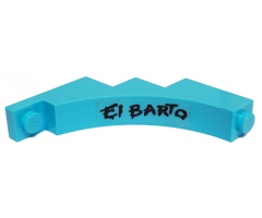 Arch 1 x 5 x 4 Inverted with 'El BARTO' Graffiti Pattern (Sticker) - Set 71006