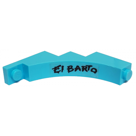 Arch 1 x 5 x 4 Inverted with 'El BARTO' Graffiti Pattern (Sticker) - Set 71006