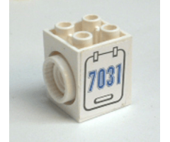 Turntable 2 x 2 x 2 Side Facing Locking with '7031' Pattern on Right Side (Sticker) - Set 7031