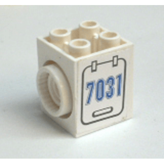 Turntable 2 x 2 x 2 Side Facing Locking with '7031' Pattern on Right Side (Sticker) - Set 7031