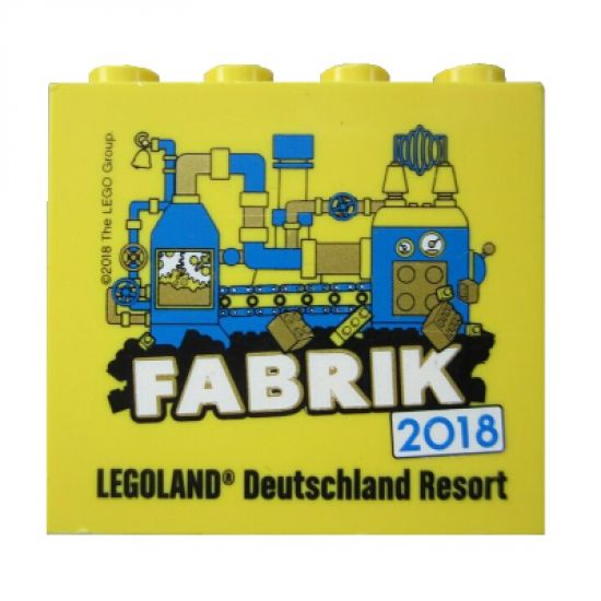 Brick 2 x 4 x 3 with Legoland Deutschland Resort Fabrik 2018 Pattern