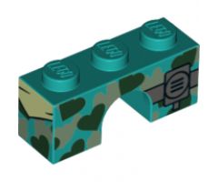 Arch 1 x 3 with Black and Silver Heart Camouflage and Radio Pattern