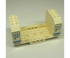 Aircraft Fuselage Angular Bottom 6 x 12 x 5 with Doors on Blue Stripe Pattern
