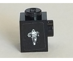 Brick, Modified 1 x 1 with Stud on 1 Side with Michelin Man Logo Pattern Model Right Side (Sticker) - Set 75887