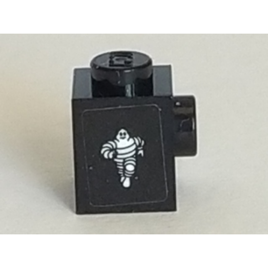 Brick, Modified 1 x 1 with Stud on 1 Side with Michelin Man Logo Pattern Model Right Side (Sticker) - Set 75887
