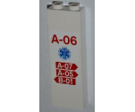 Brick, Modified 1 x 2 x 5 with Groove with 'A-06', EMT Star of Life and 3 Arrows with 'A-07', 'A-05' and 'B-01' Pattern (Sticker) - Set 4429