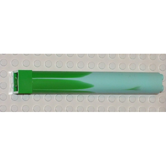 Support 2 x 2 x 11 Solid Pillar with Marbled Bright Green Pattern