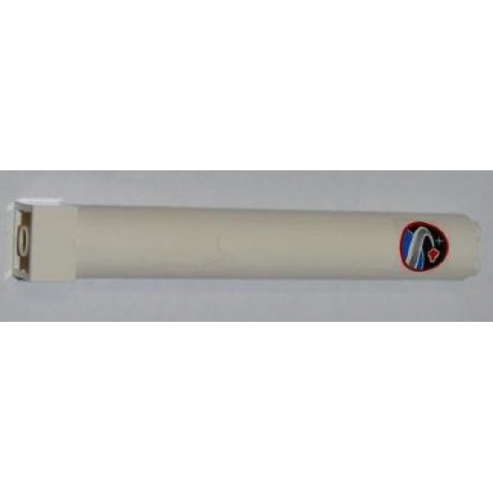 Support 2 x 2 x 11 Solid Pillar with Space Center Logo Pattern (Sticker) - Set 3368