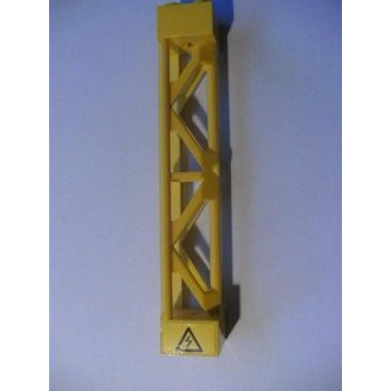 Support 2 x 2 x 10 Girder Triangular Vertical - Type 3 - 3 Posts, 2 Sections with Electricity Danger Sign Pattern Left (Sticker) - Set 7633