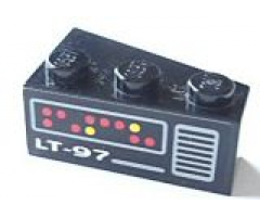 Wedge 3 x 2 Left with Radio Pattern (Sticker) - Set 8479