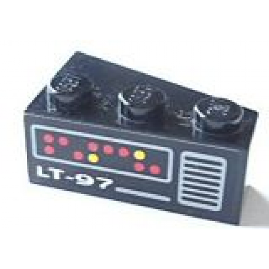 Wedge 3 x 2 Left with Radio Pattern (Sticker) - Set 8479