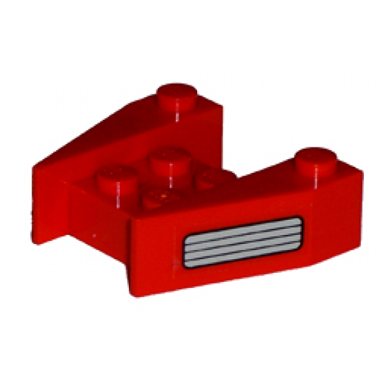 Wedge 3 x 4 without Stud Notches with Grille Pattern on Both Sides (Stickers) - Set 5591
