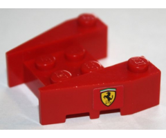 Wedge 3 x 4 with Stud Notches with Ferrari Logo Wide Pattern on Both Sides (Stickers) - Set 8144