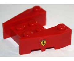 Wedge 3 x 4 with Stud Notches with Ferrari Logo Narrow Pattern on Both Sides (Stickers) - Sets 8362 / 8375 / 8654 / 8672 / 8673