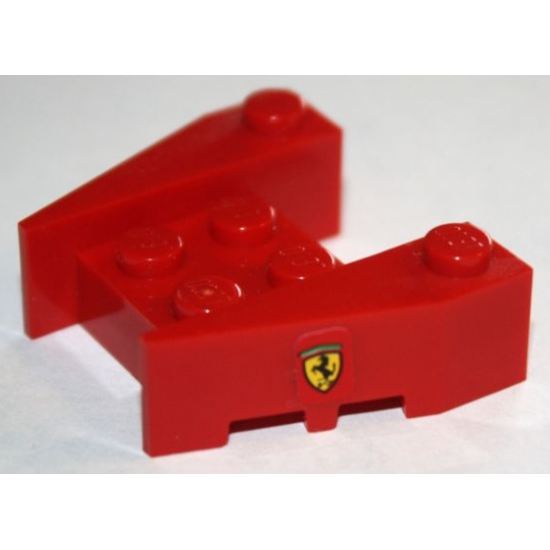 Wedge 3 x 4 with Stud Notches with Ferrari Logo Narrow Pattern on Both Sides (Stickers) - Sets 8362 / 8375 / 8654 / 8672 / 8673