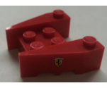 Wedge 3 x 4 with Stud Notches with Ferrari Logo Pattern on Both Sides (Stickers)