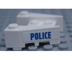 Wedge 3 x 4 with Stud Notches with Blue 'POLICE' Pattern on Both Sides (Stickers) - Set 60131