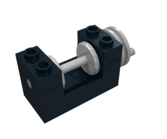 String Reel / Winch 2 x 4 x 2 (Light Gray Drum)