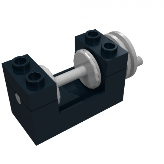 String Reel / Winch 2 x 4 x 2 (Light Gray Drum)