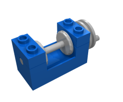 String Reel / Winch 2 x 4 x 2 (Light Gray Drum)