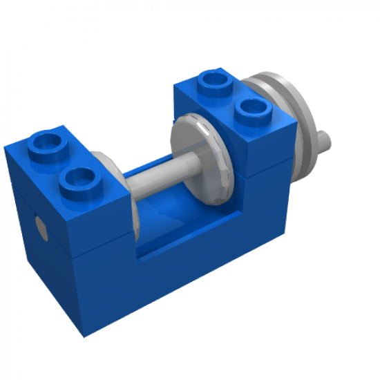 String Reel / Winch 2 x 4 x 2 (Light Gray Drum)