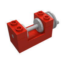 String Reel / Winch 2 x 4 x 2 (Light Gray Drum)