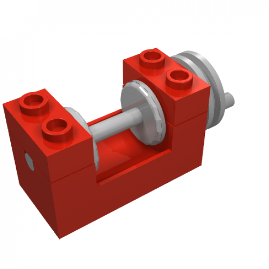 String Reel / Winch 2 x 4 x 2 (Light Gray Drum)