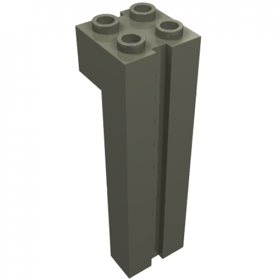 Brick, Modified 2 x 2 x 6 with Groove