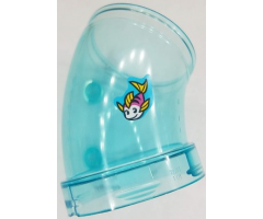 Cylinder Tube, Curved 45 degrees with Fish with Yellow Fins Pattern (Sticker) - Set 41430