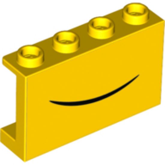 Panel 1 x 4 x 2 with Side Supports - Hollow Studs with Closed Smile Pattern