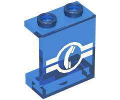 Panel 1 x 2 x 2 - Solid Studs with White Telephone and Lines Pattern
