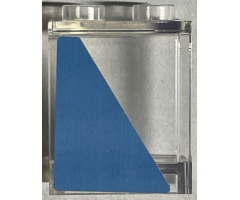 Panel 1 x 2 x 2 with Side Supports - Hollow Studs with Medium Blue Triangle Pattern Model Right Side (Sticker) - Set 75968