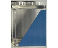 Panel 1 x 2 x 2 with Side Supports - Hollow Studs with Medium Blue Triangle Pattern Model Left Side (Sticker) - Set 75968