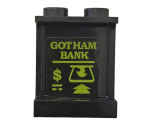 Panel 1 x 2 x 2 with Side Supports - Hollow Studs with ATM and 'GOTHAM BANK' on Inside Pattern (Sticker) - Set 70921