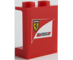 Panel 1 x 2 x 2 with Side Supports - Hollow Studs with 'SCUDERIA FERRARI' Logo Pattern (Sticker) - Set 75879