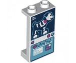 Panel 1 x 2 x 3 with Side Supports - Hollow Studs with Puppy X-Ray Image and Medical Chart Pattern