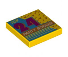 Tile 2 x 2 with 'Top 24 Party Songs!' Album Cover Pattern