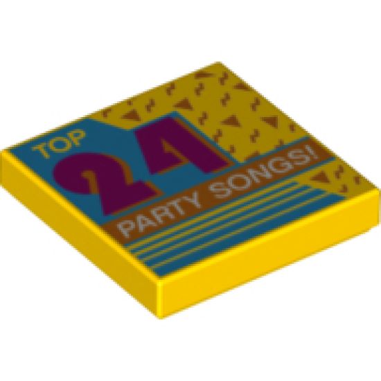 Tile 2 x 2 with 'Top 24 Party Songs!' Album Cover Pattern